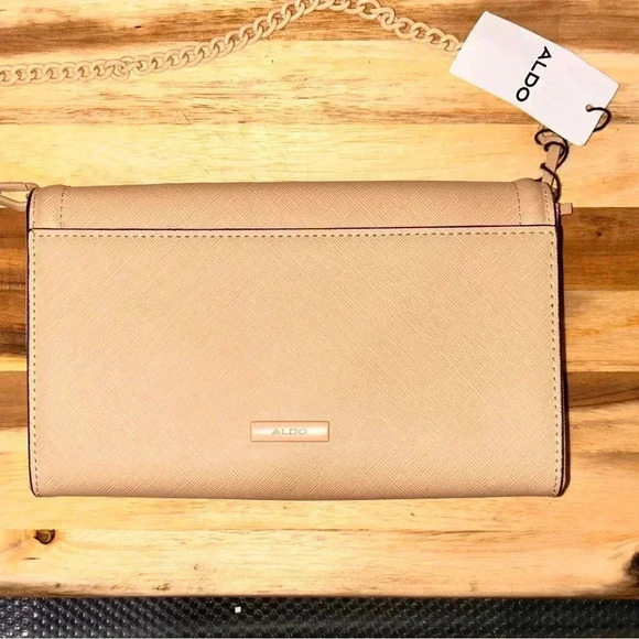 ALDO Small Beige Flap Clutch Crossbody - Picture 4 of 11